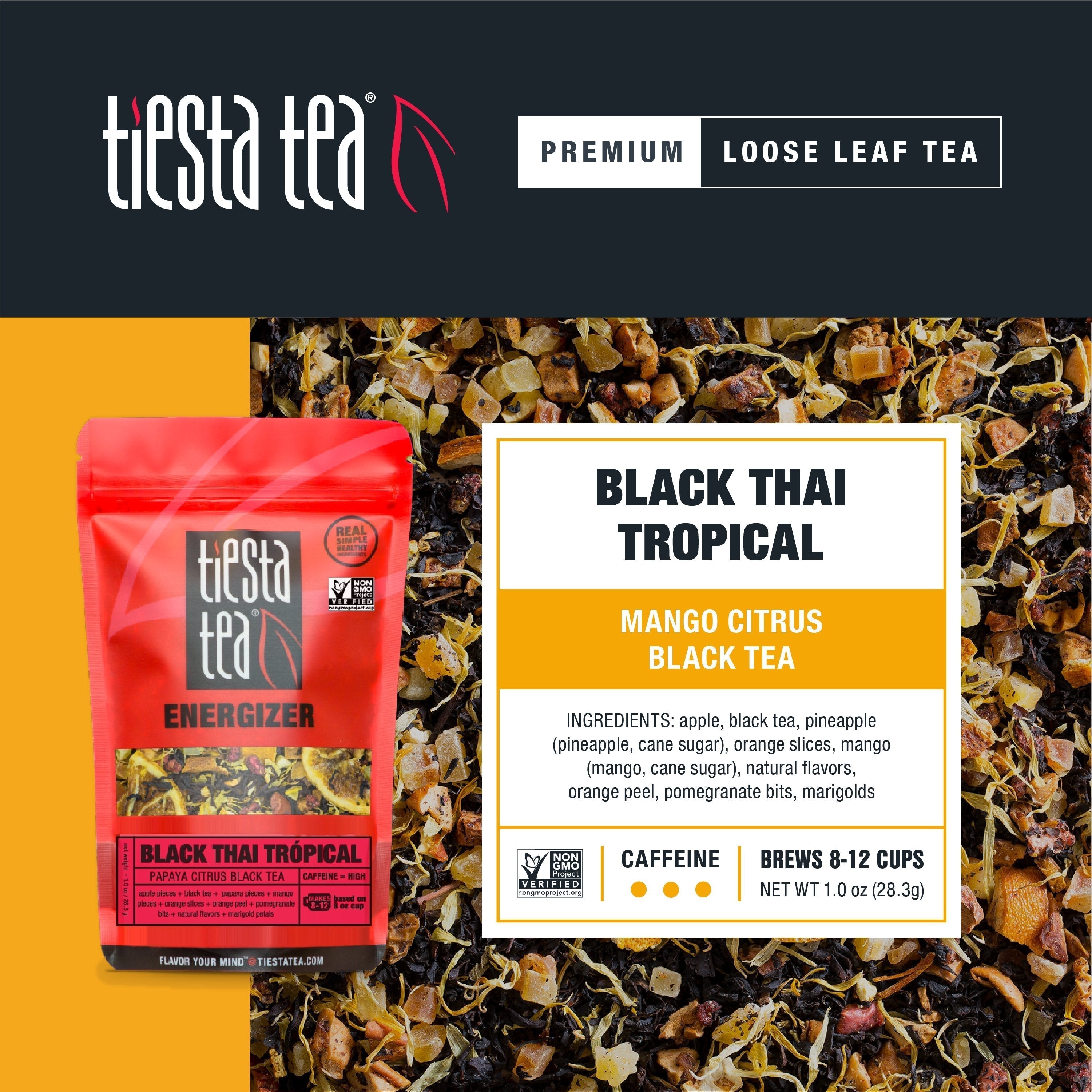 Black Thai Tropical (Papaya Citrus Black Tea)  Sample Ingredient Text - Arara