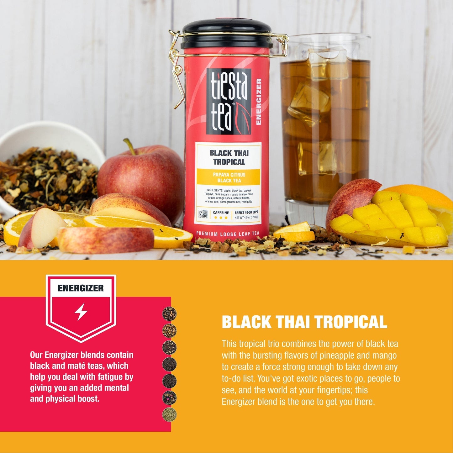 Black Thai Tropical (Papaya Citrus Black Tea)  Tin 4.5oz Product Image