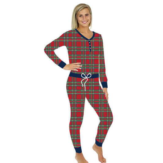 Women's Tartan Plaid PJ Set